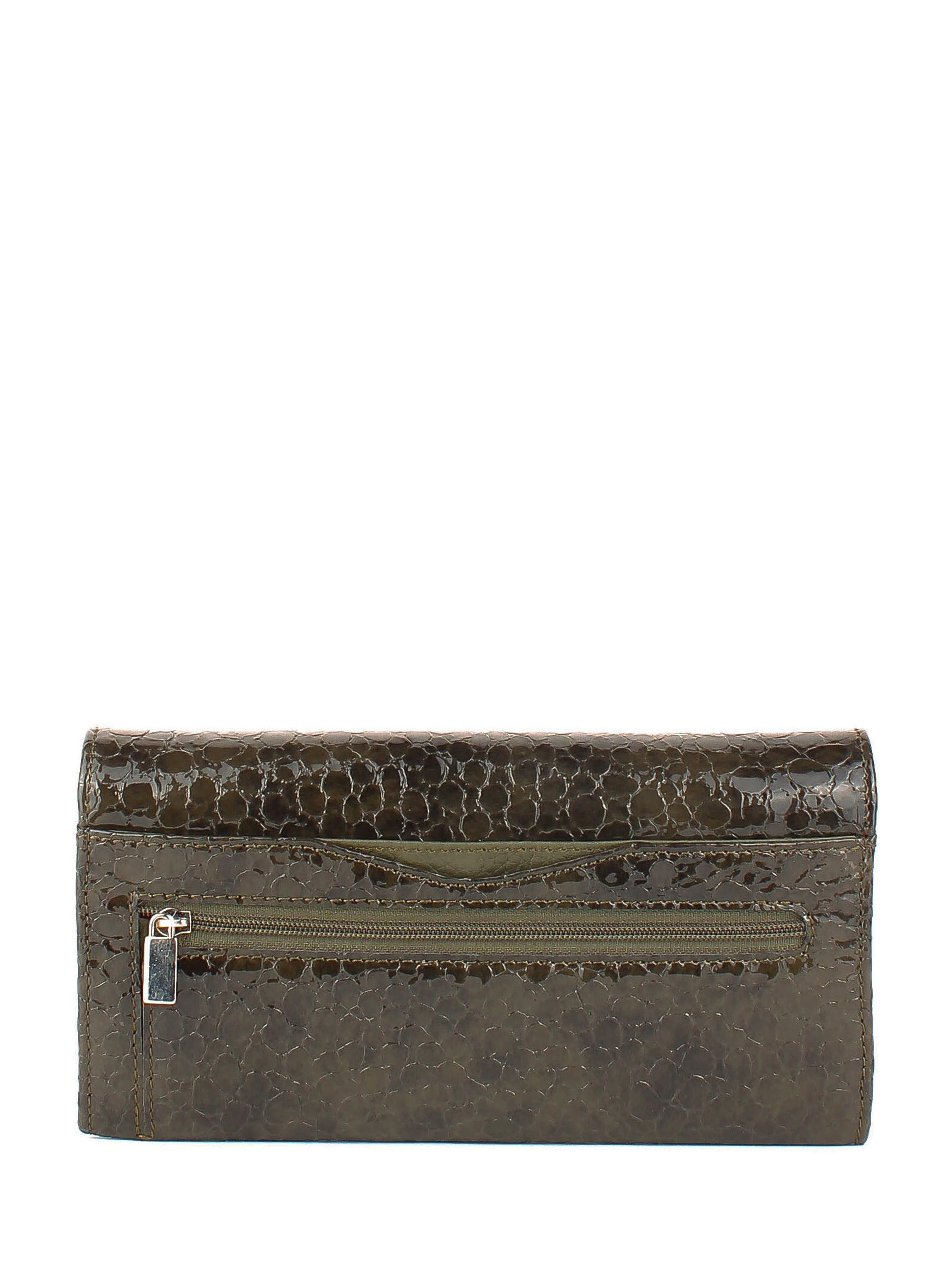 Cartera de piel italiana Verde 1195-604