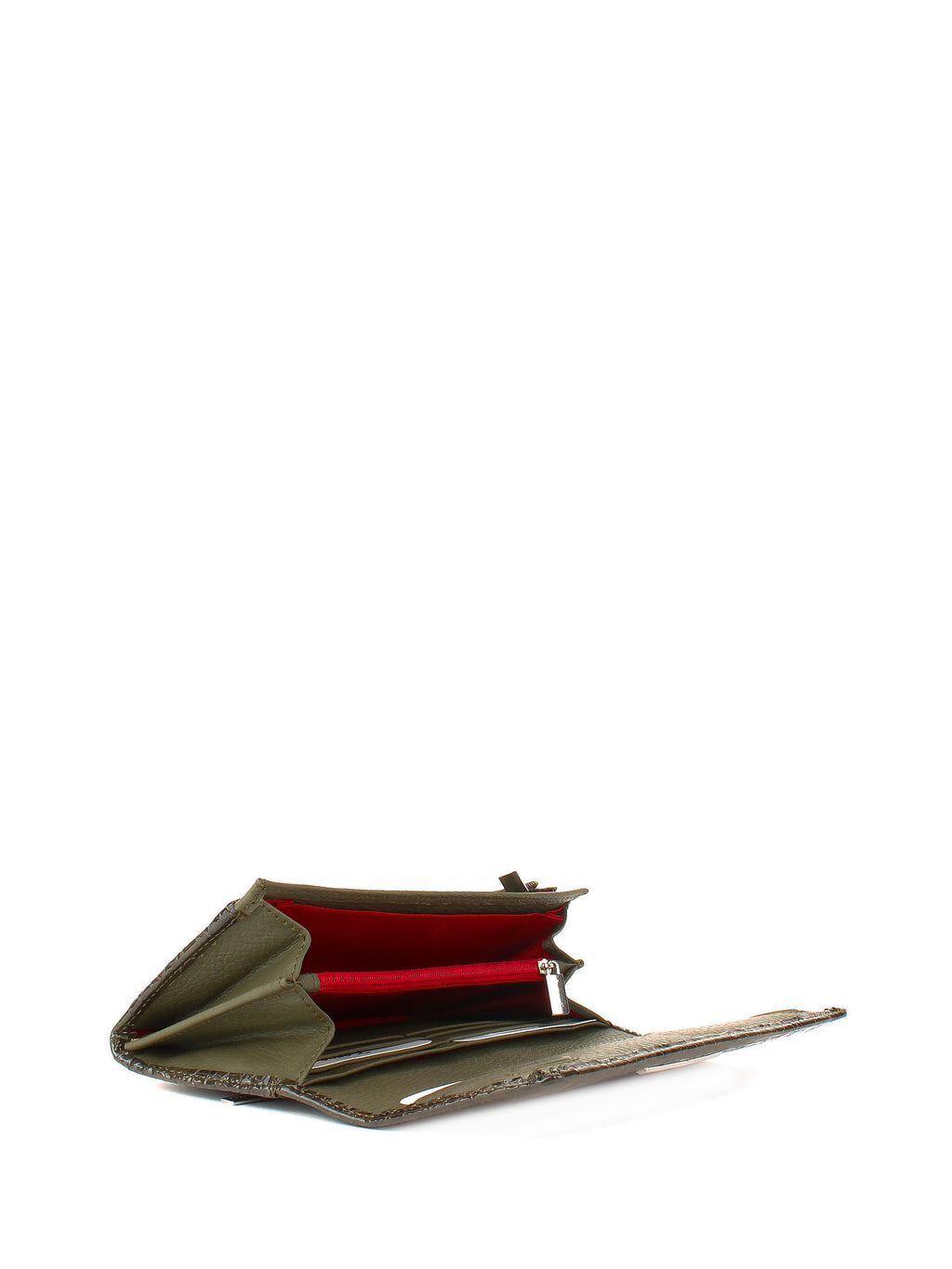 Cartera de piel italiana Verde 1195-604