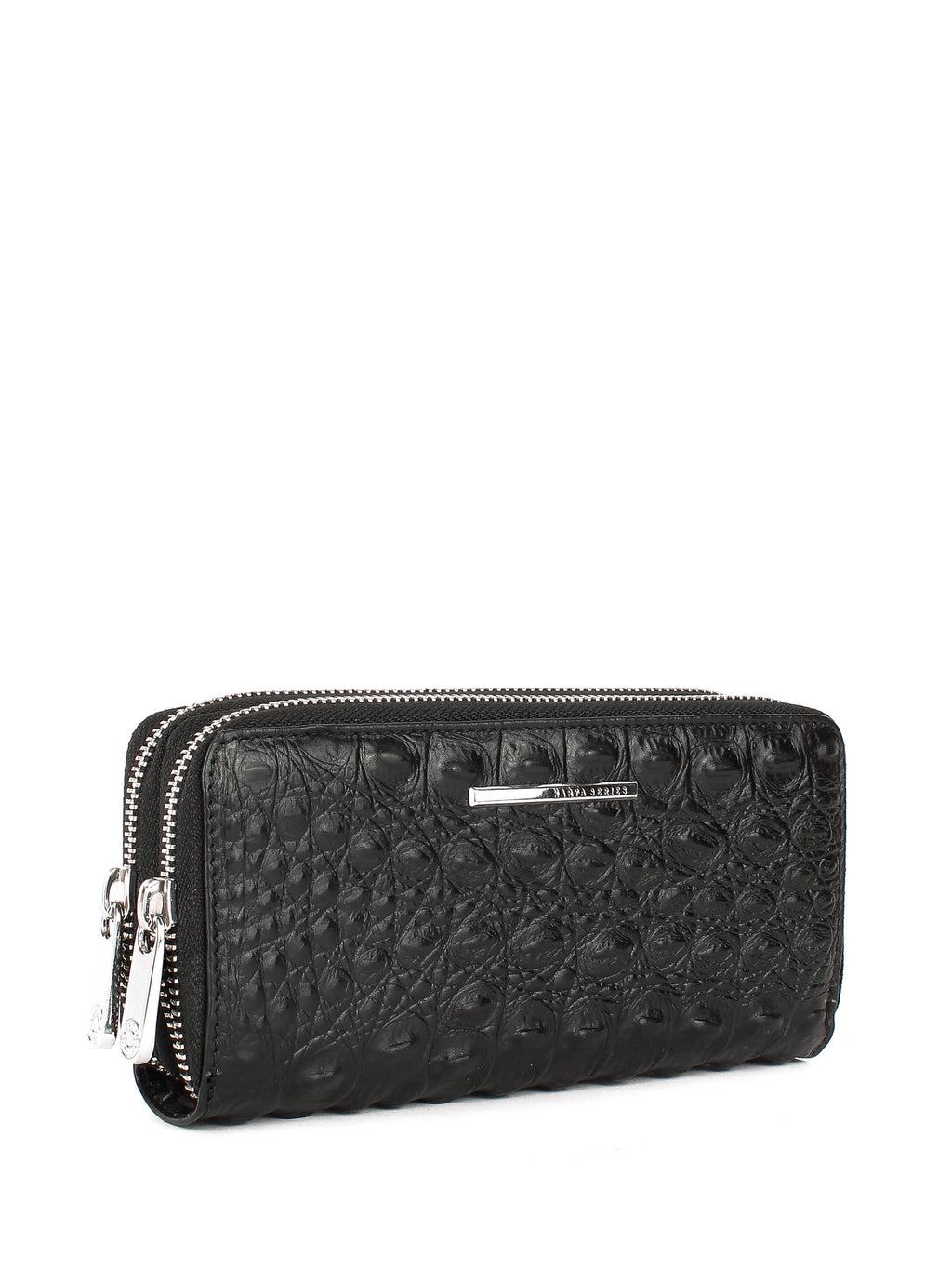 Cartera de piel italiana Negro 1134-522