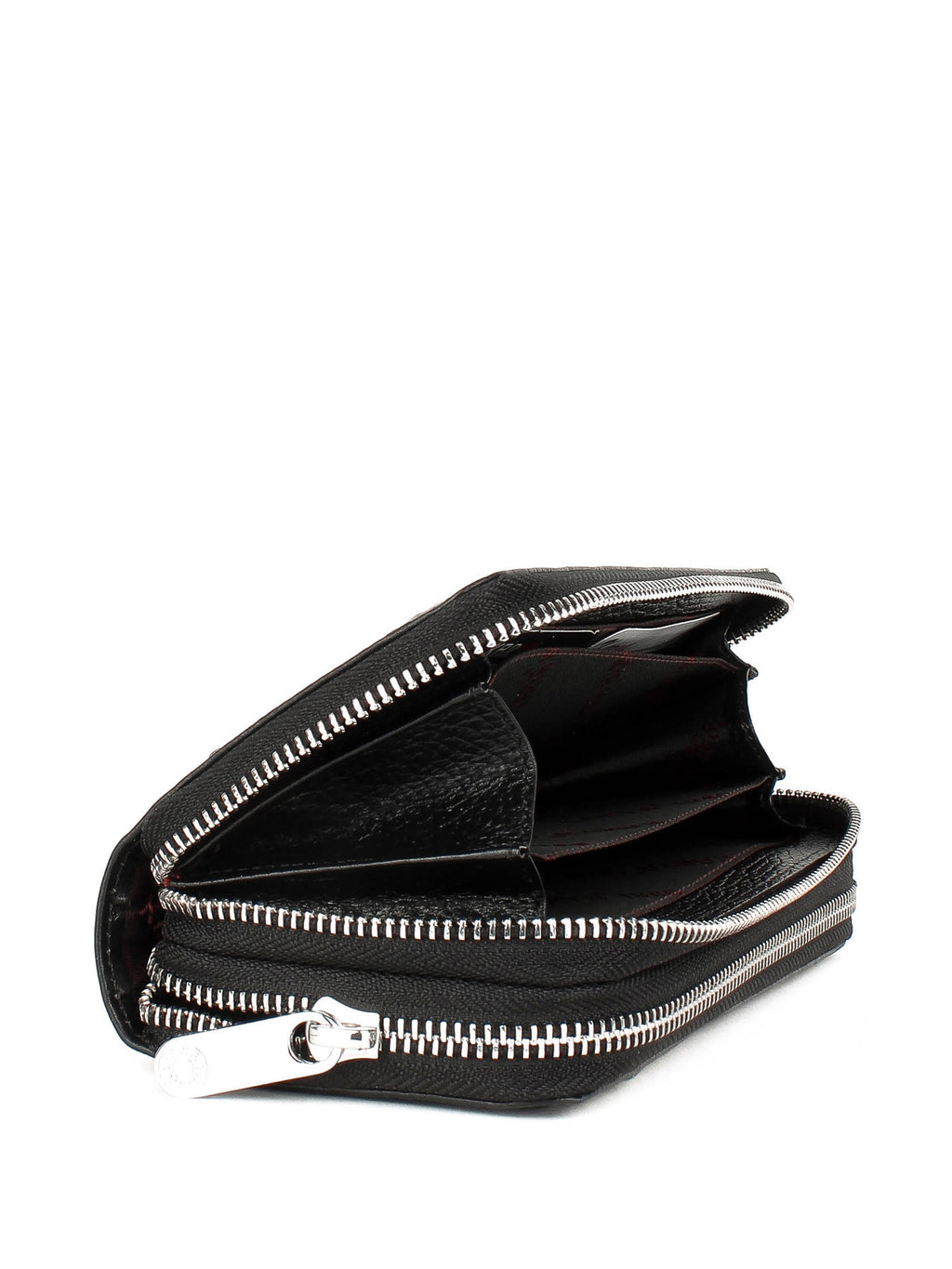 Cartera de piel italiana Negro 1134-522