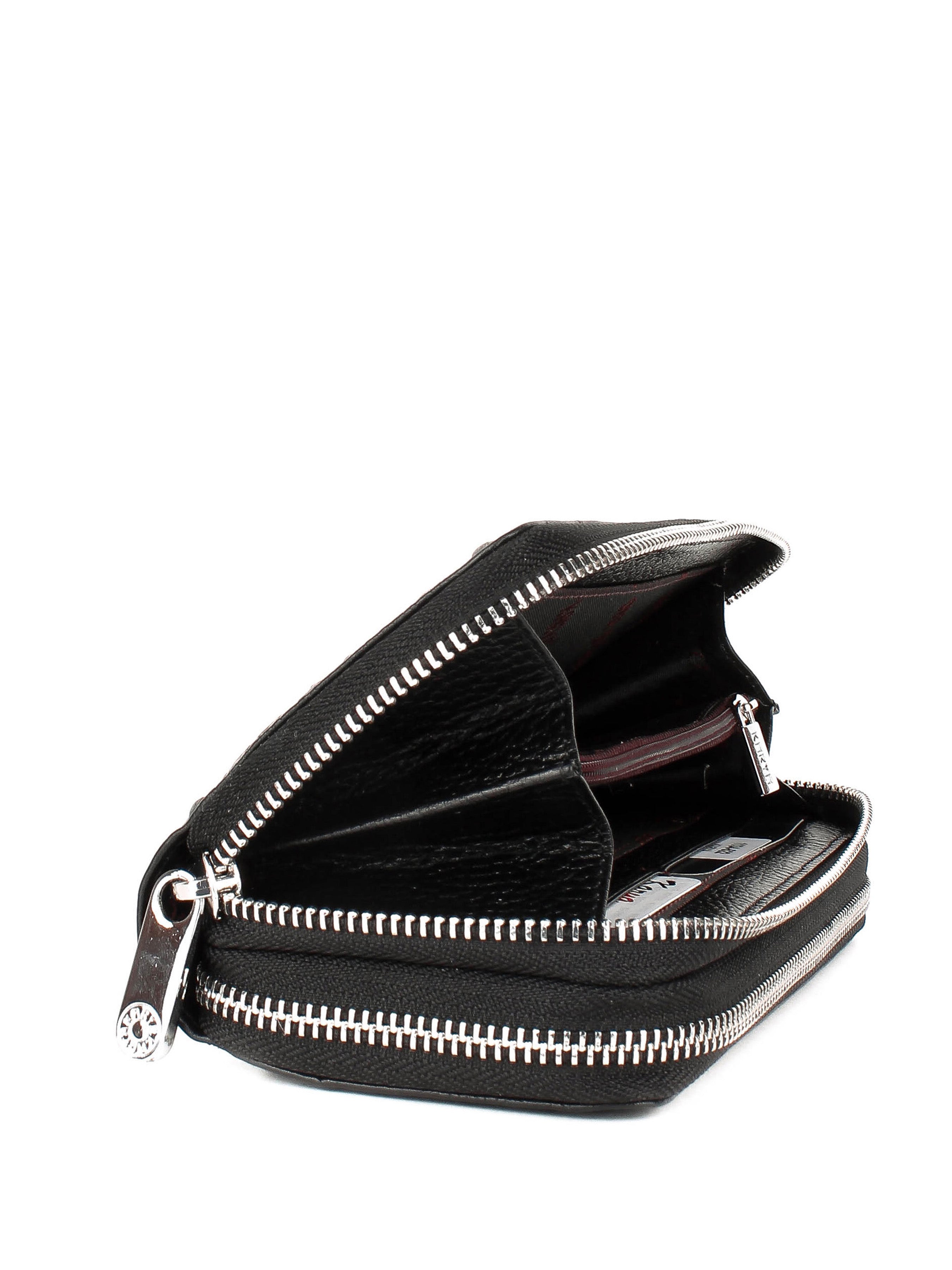 Cartera de piel italiana Negro 1134-522