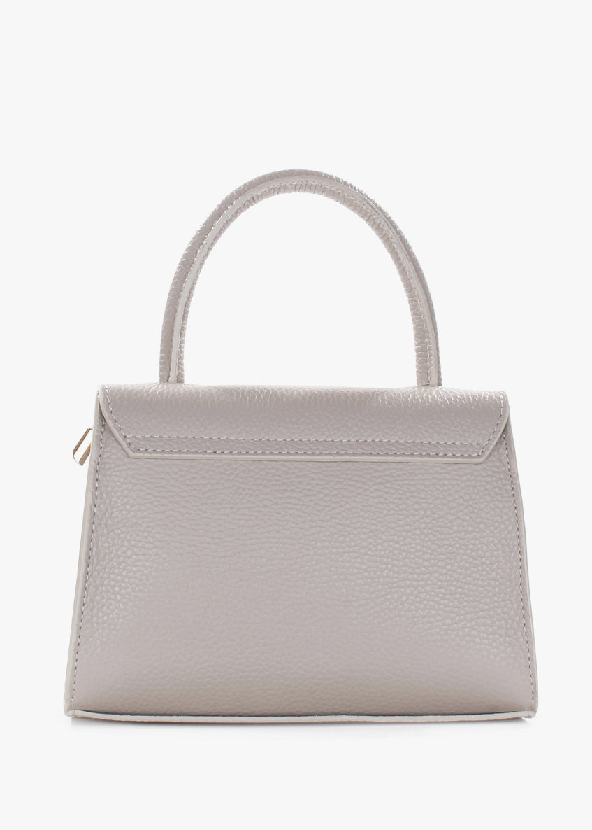 Bolso de mano de piel italiana Beige 9025-11-32