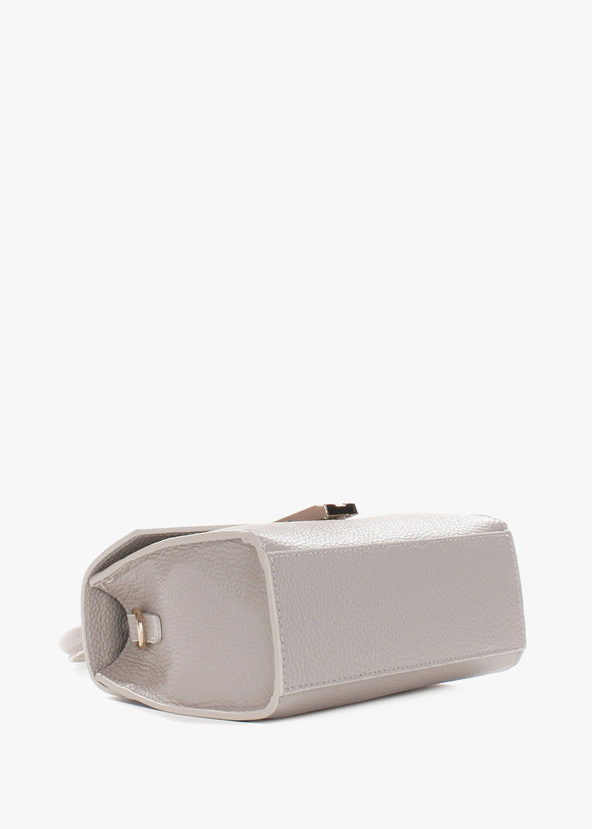 Bolso de mano de piel italiana Beige 9025-11-32