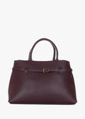 Bolso de mano de piel italiana Borgoña 9090-103-32
