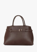 Bolso de mano de piel italiana Marrón 9090-06-32