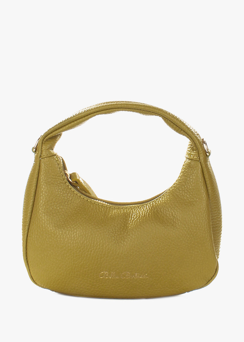 Bolso de hombro de piel italiana Amarillo 3131-55-32