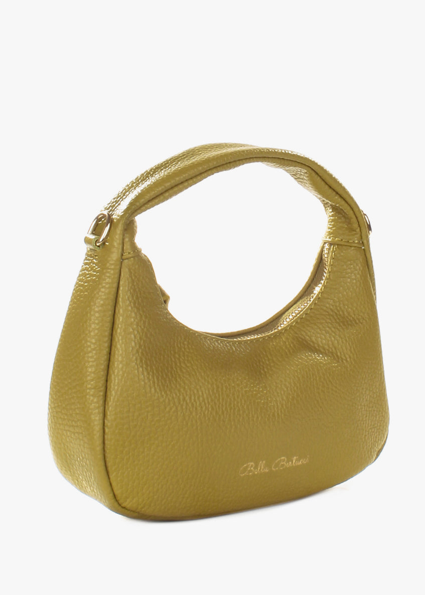 Bolso de hombro de piel italiana Amarillo 3131-55-32