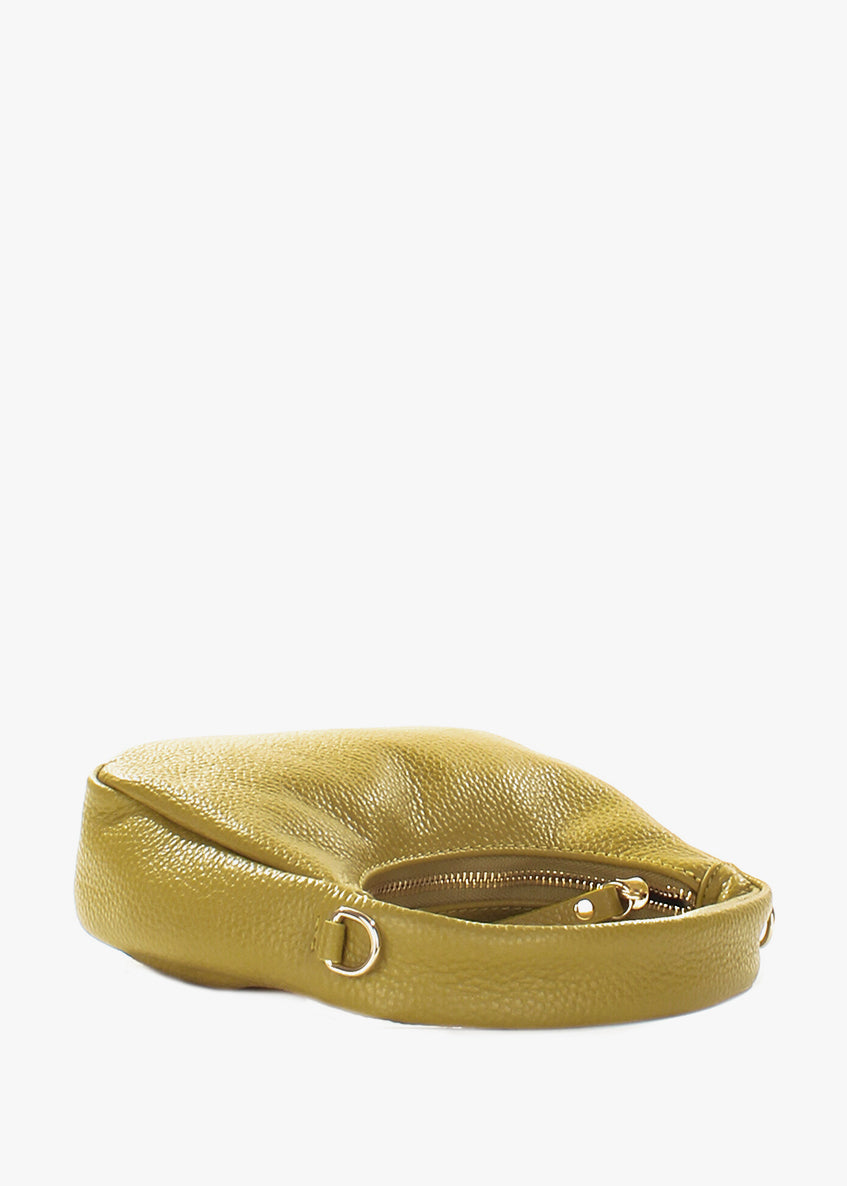 Bolso de hombro de piel italiana Amarillo 3131-55-32