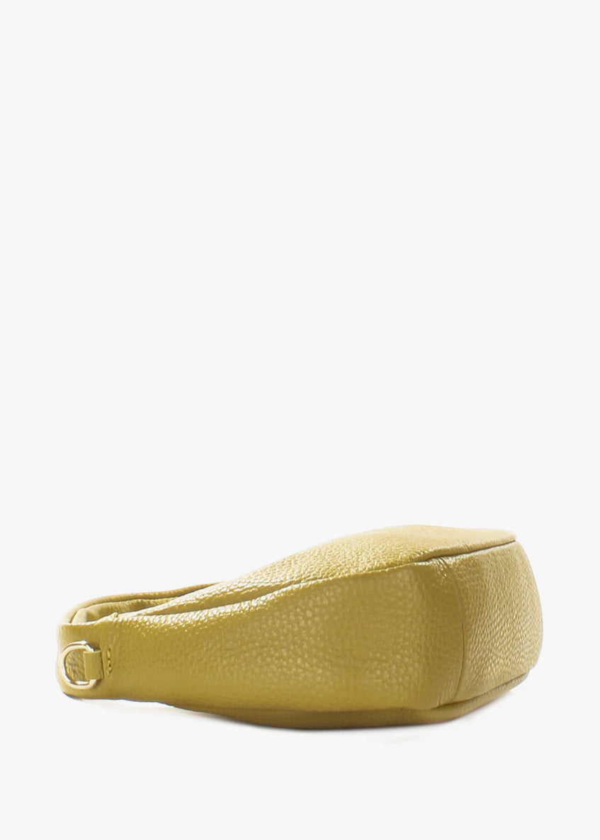 Bolso de hombro de piel italiana Amarillo 3131-55-32