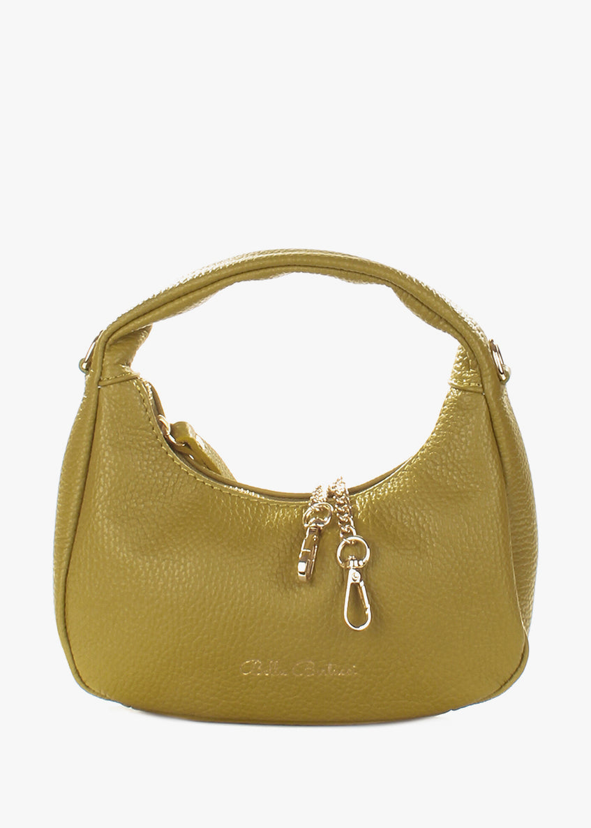 Bolso de hombro de piel italiana Amarillo 3131-55-32