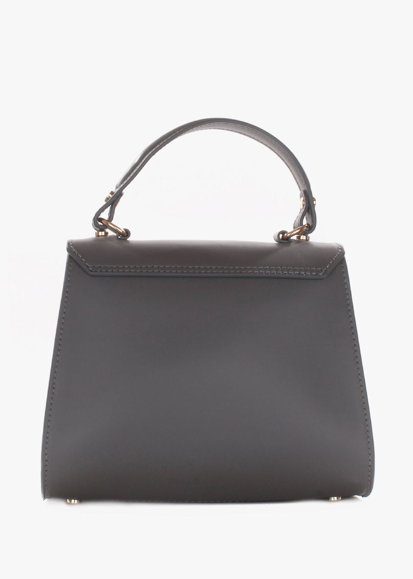 Bolso de mano de piel italiana Gris 3993-27-31