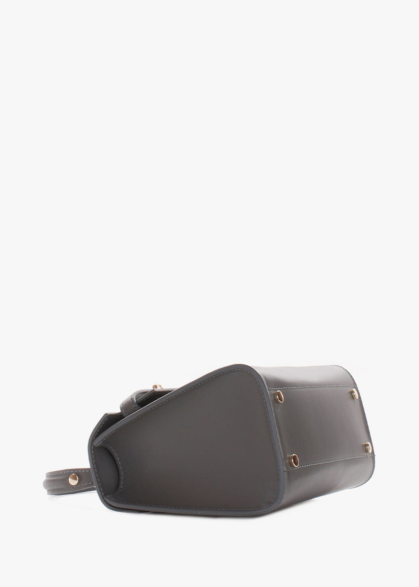 Bolso de mano de piel italiana Gris 3993-27-31