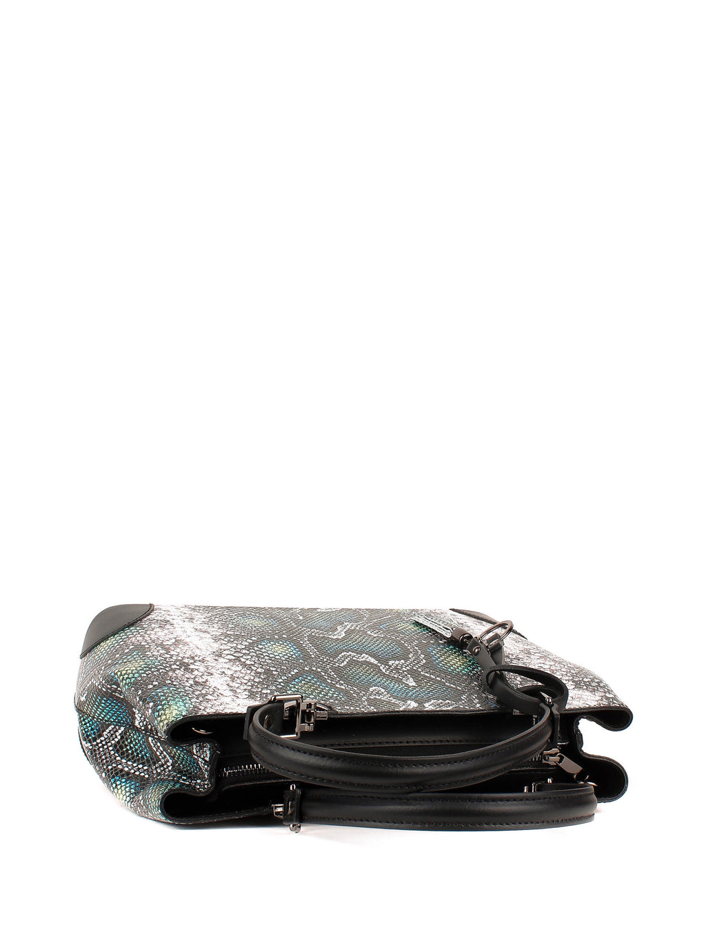 Bolso de mano de piel italiana Verde 7739-08-35
