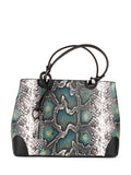 Bolso de mano de piel italiana Verde 7739-08-35