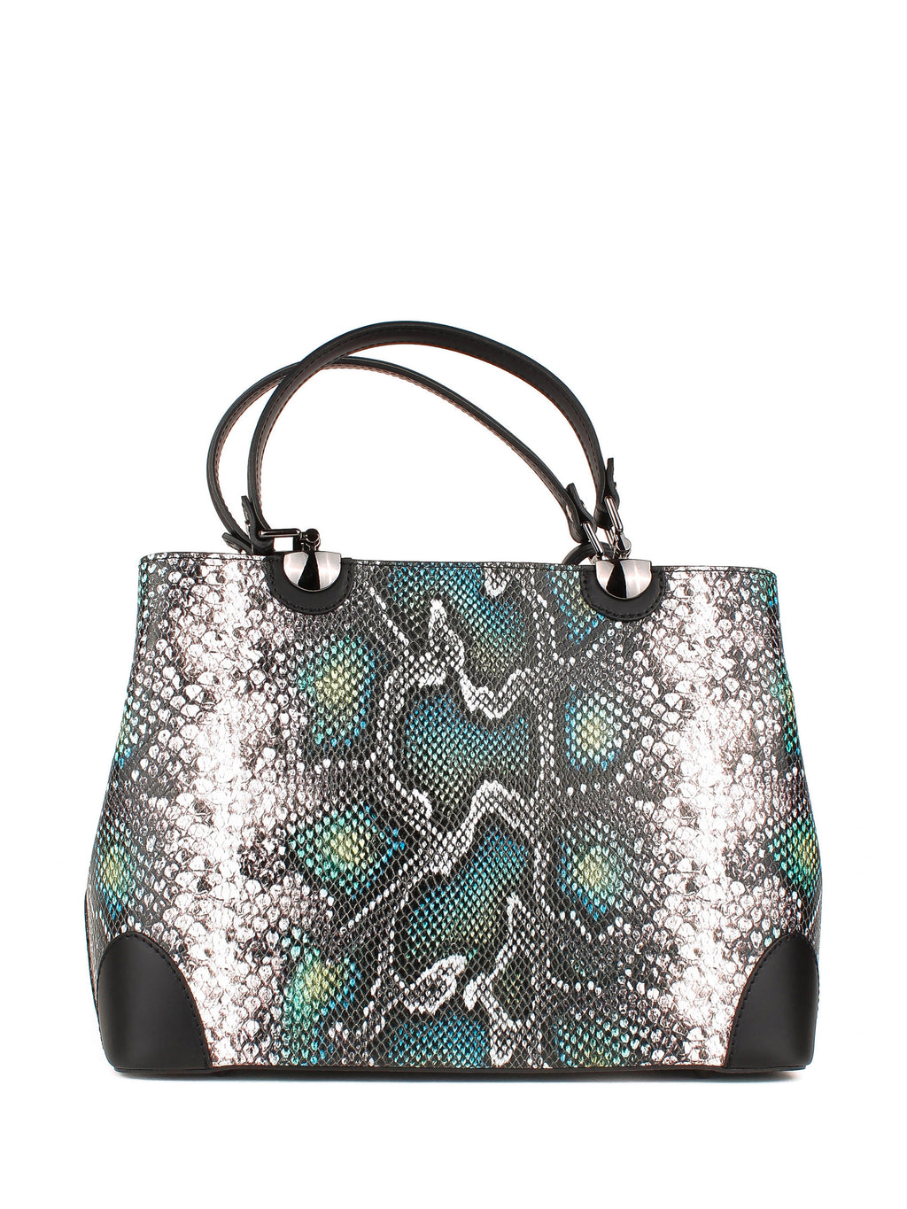 Bolso de mano de piel italiana Verde 7739-08-35