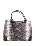 Bolso de mano de piel italiana Morado 7739-14-35