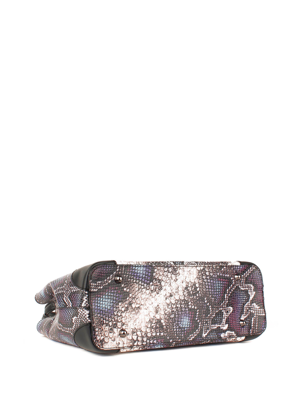 Bolso de mano de piel italiana Morado 7739-14-35