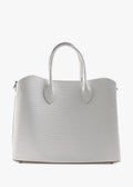 Bolso Tote de piel italiana Blanco 4391-16-36