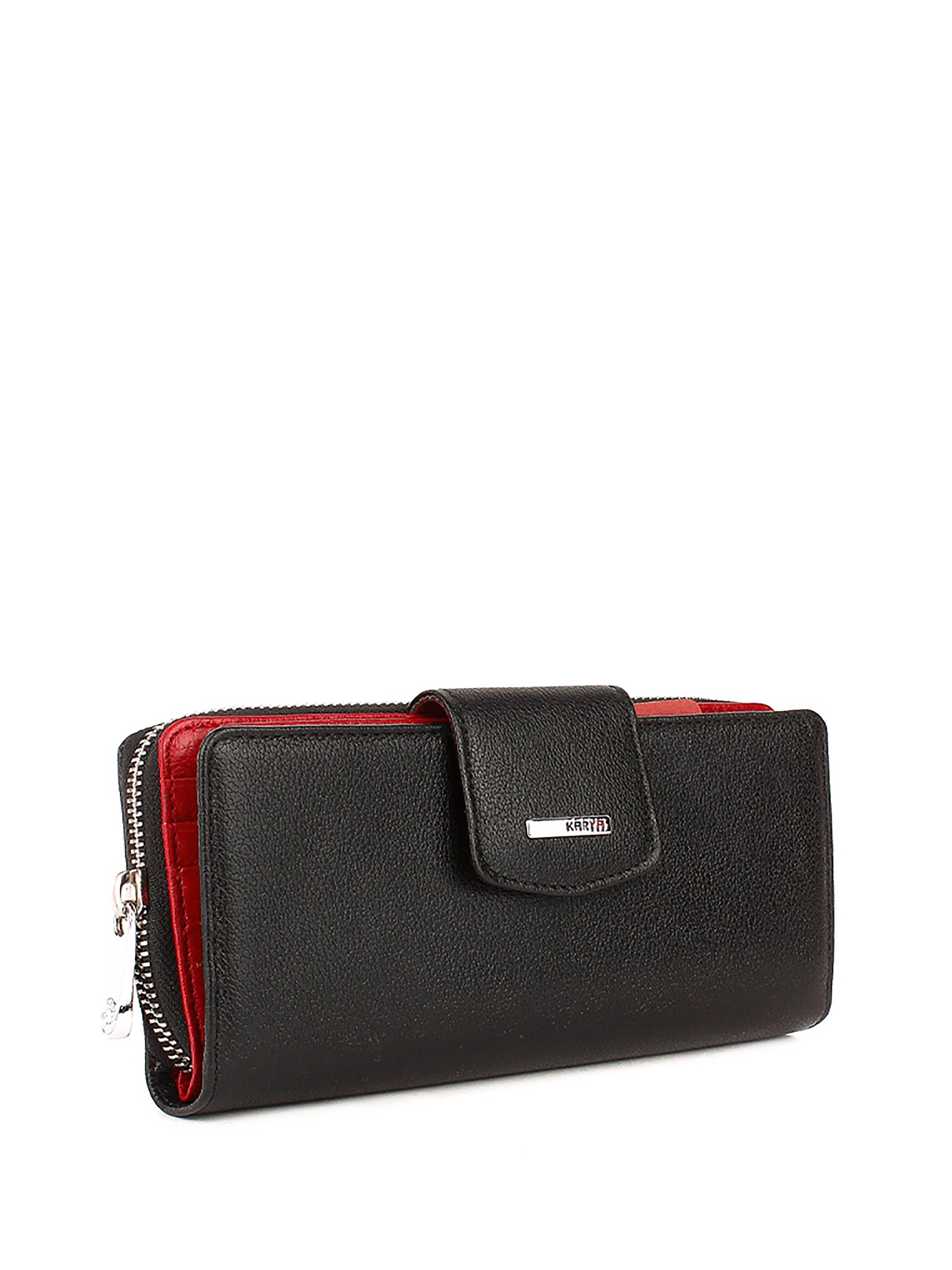 Cartera de piel italiana Negro 1119-45-46