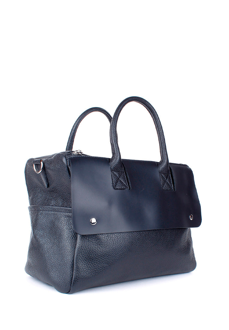 Bolso de mano de piel italiana Desireless  Negro