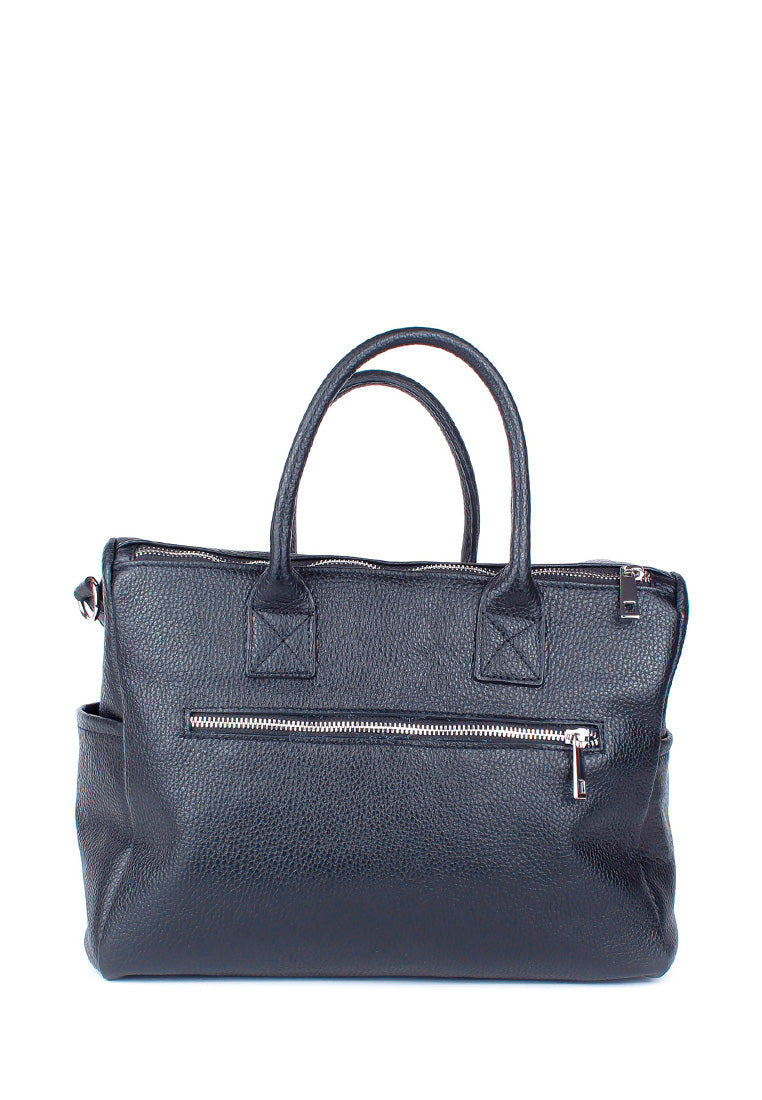 Bolso de mano de piel italiana Desireless  Negro