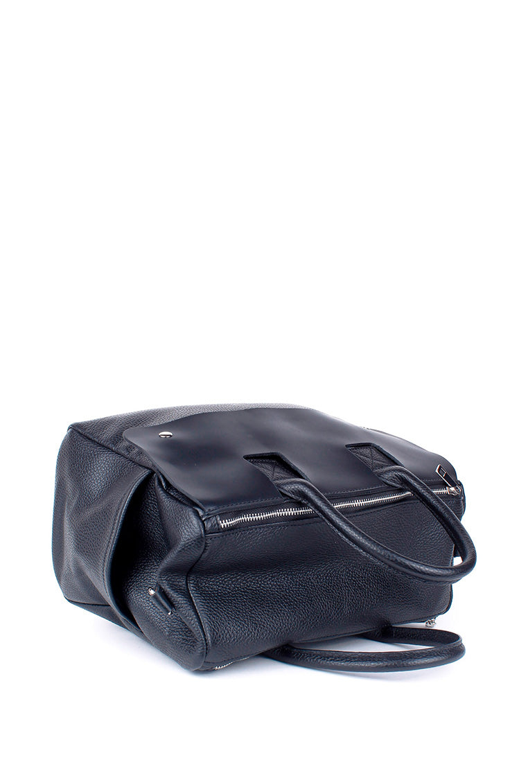 Bolso de mano de piel italiana Desireless  Negro