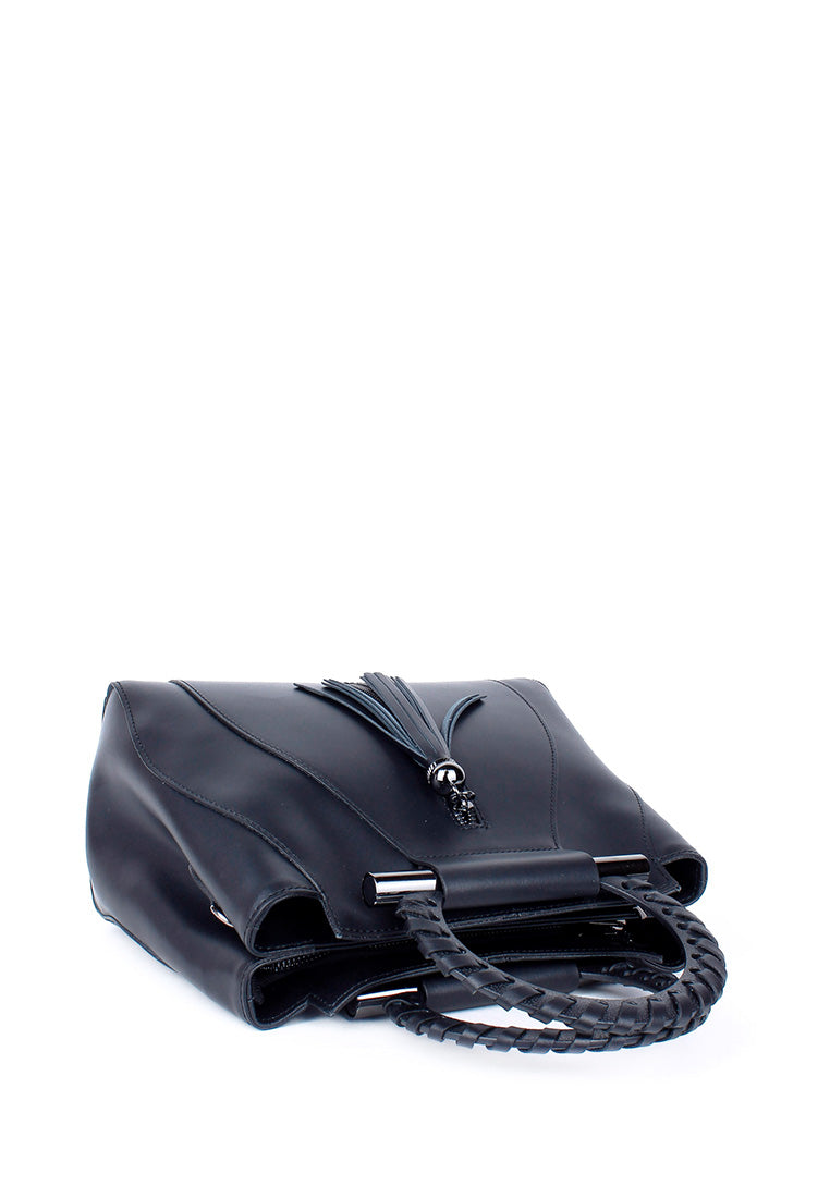 Bolso de mano de piel italiana Organo Negro