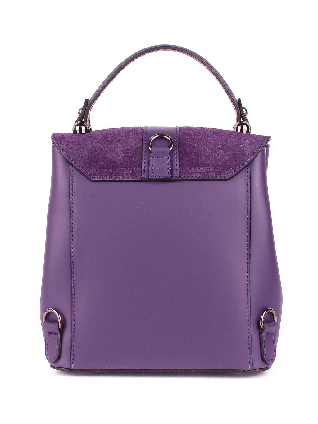 Mochila de piel para mujer Morado 4123-14-39