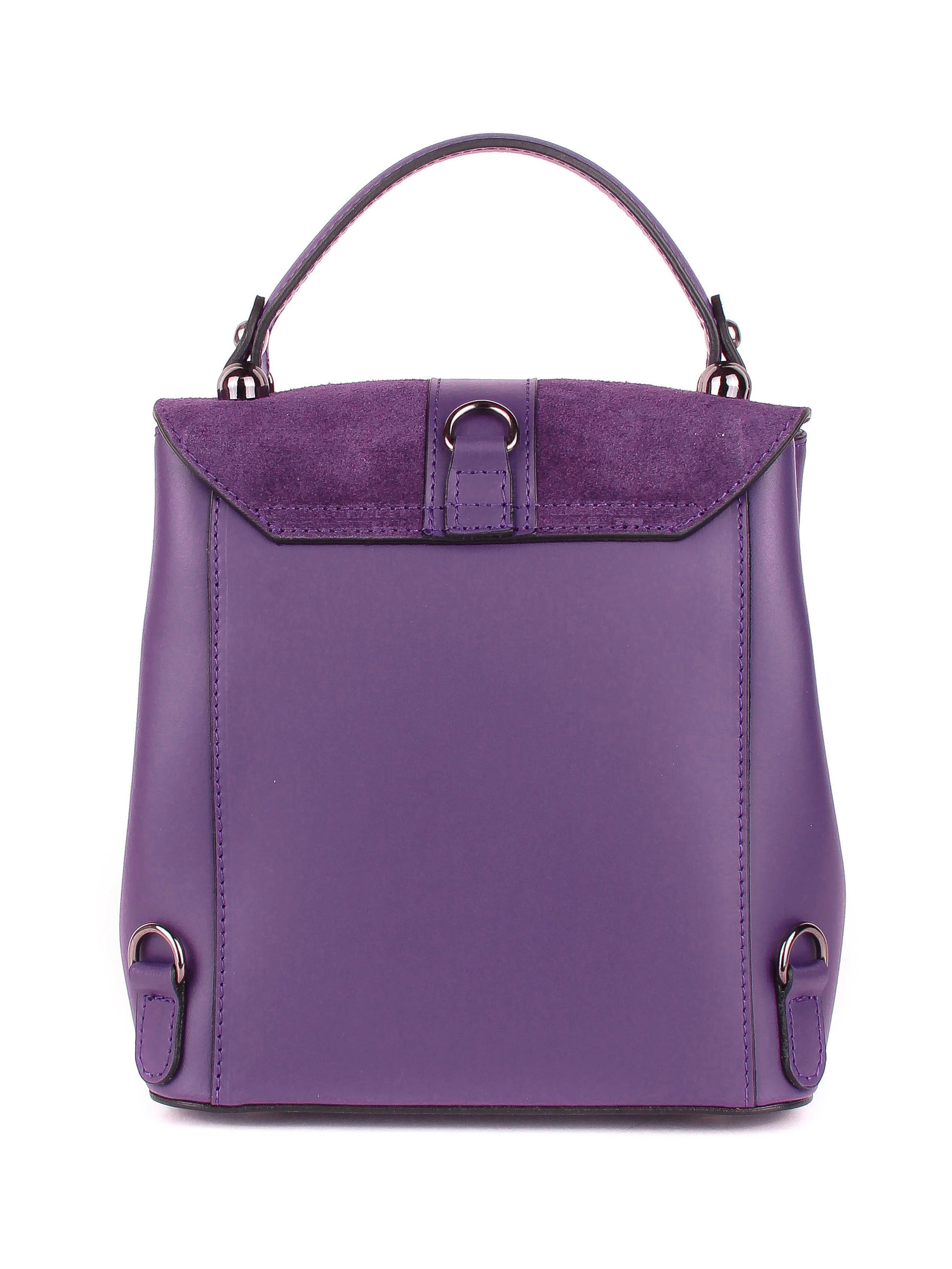 Mochila de piel para mujer Morado 4123-14-39