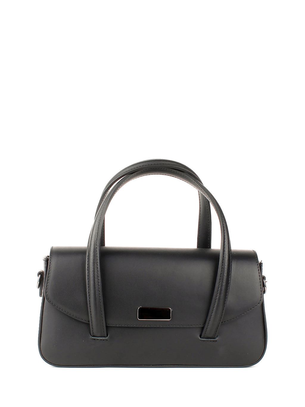 Bolso de mano de piel italiana Negro 3663-05-31