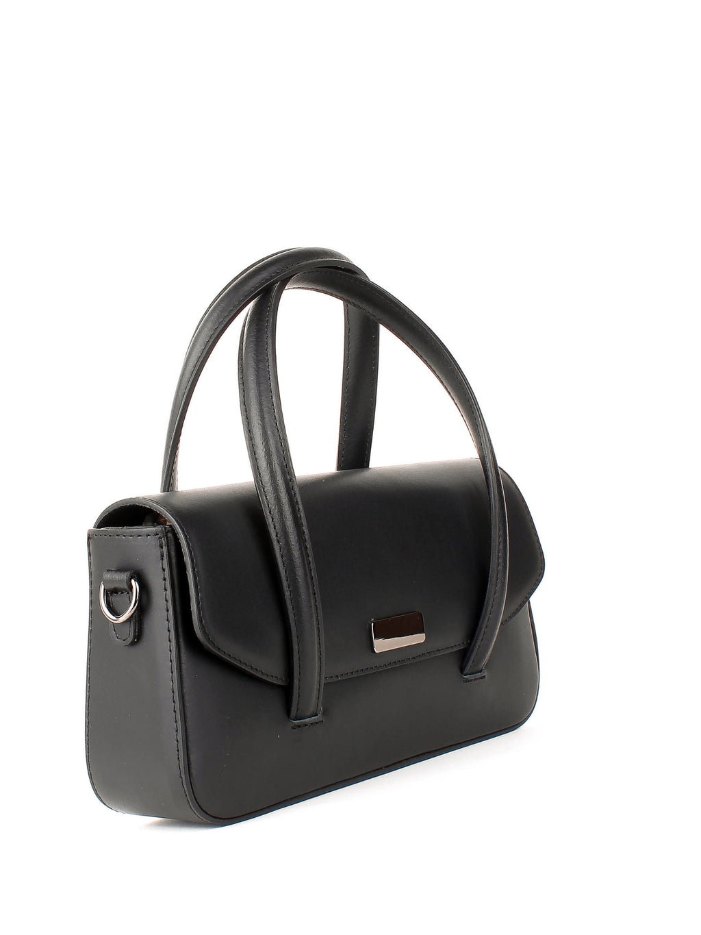 Bolso de mano de piel italiana Negro 3663-05-31