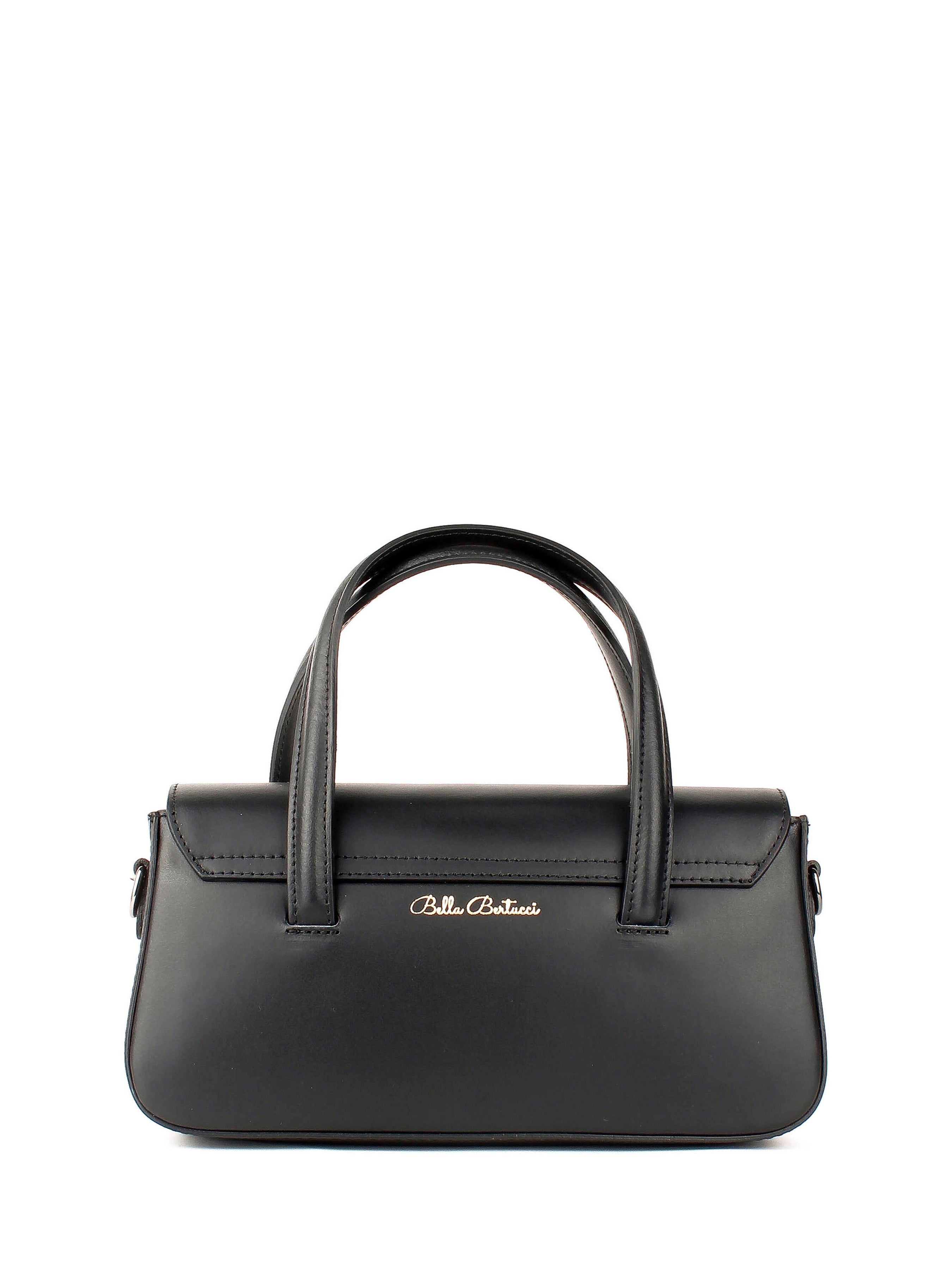 Bolso de mano de piel italiana Negro 3663-05-31