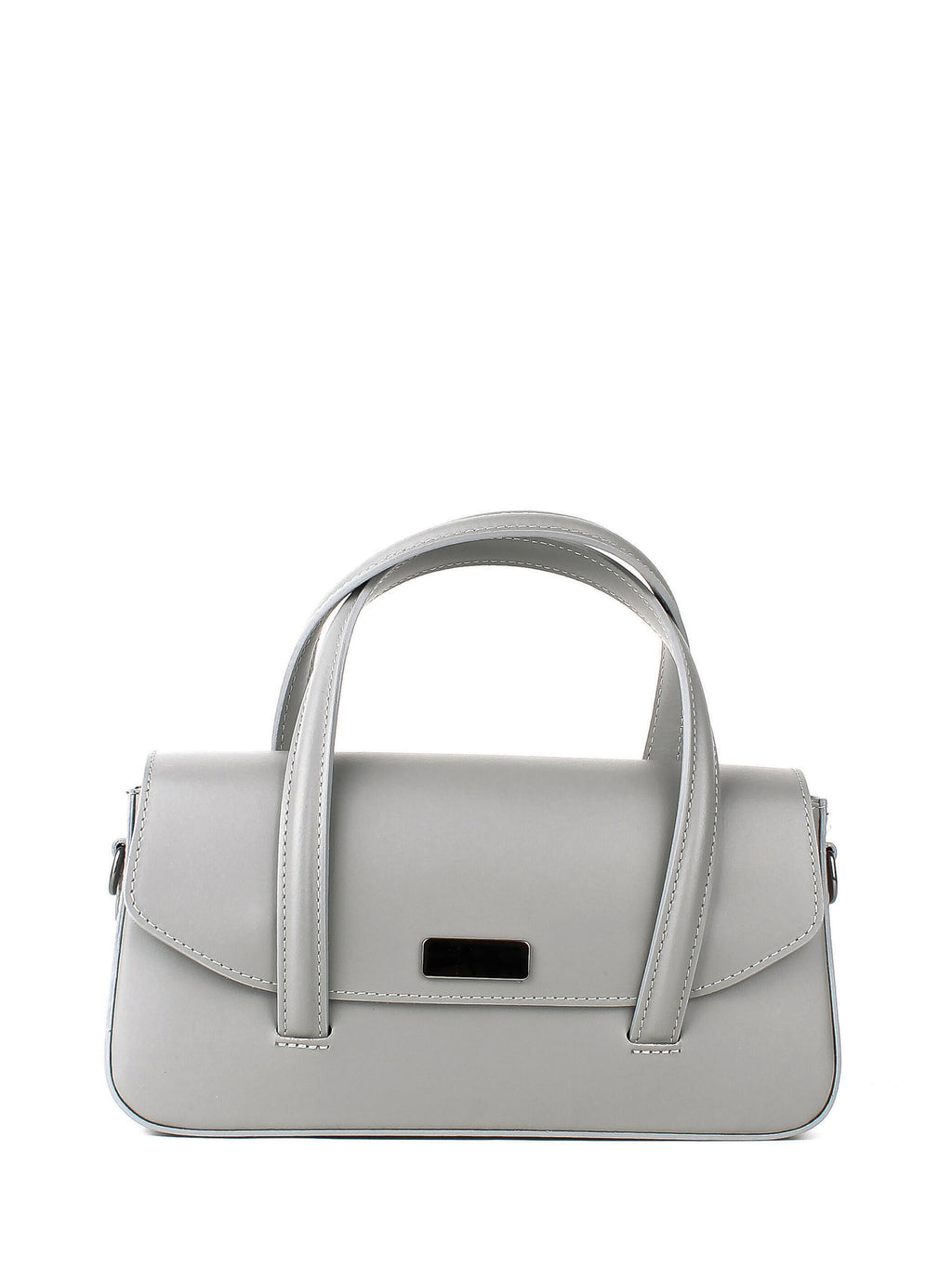 Bolso de mano de piel italiana Gris 3663-18-31