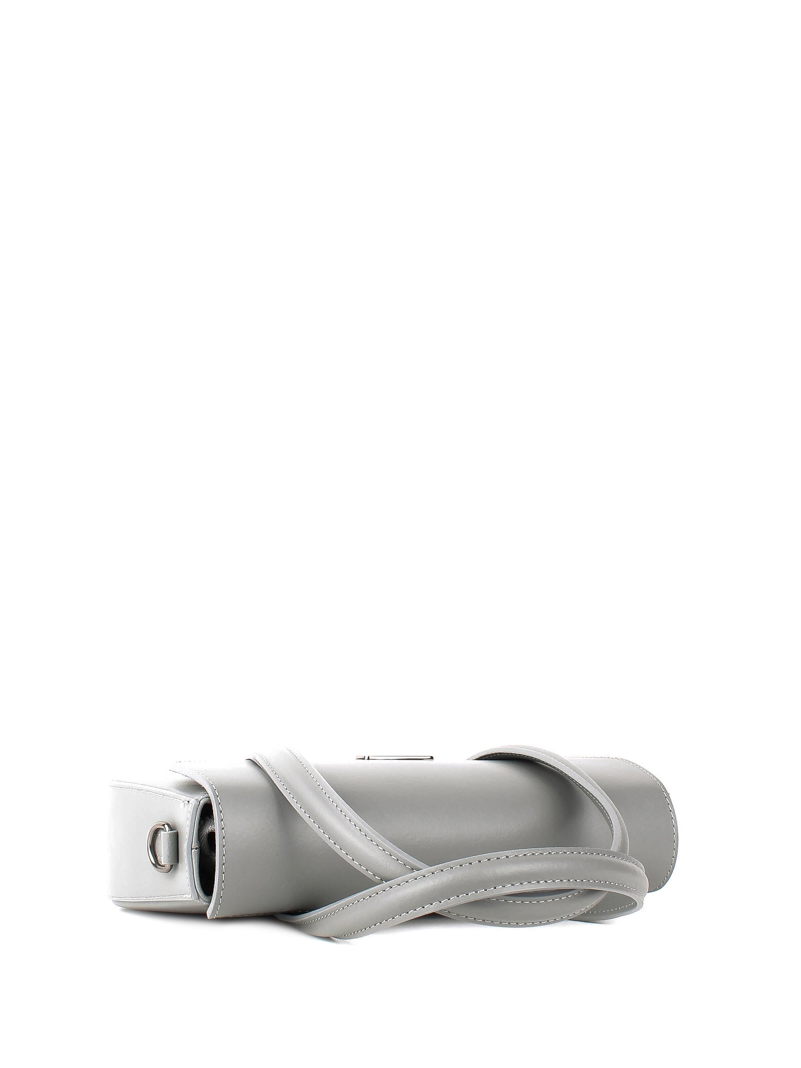 Bolso de mano de piel italiana Gris 3663-18-31