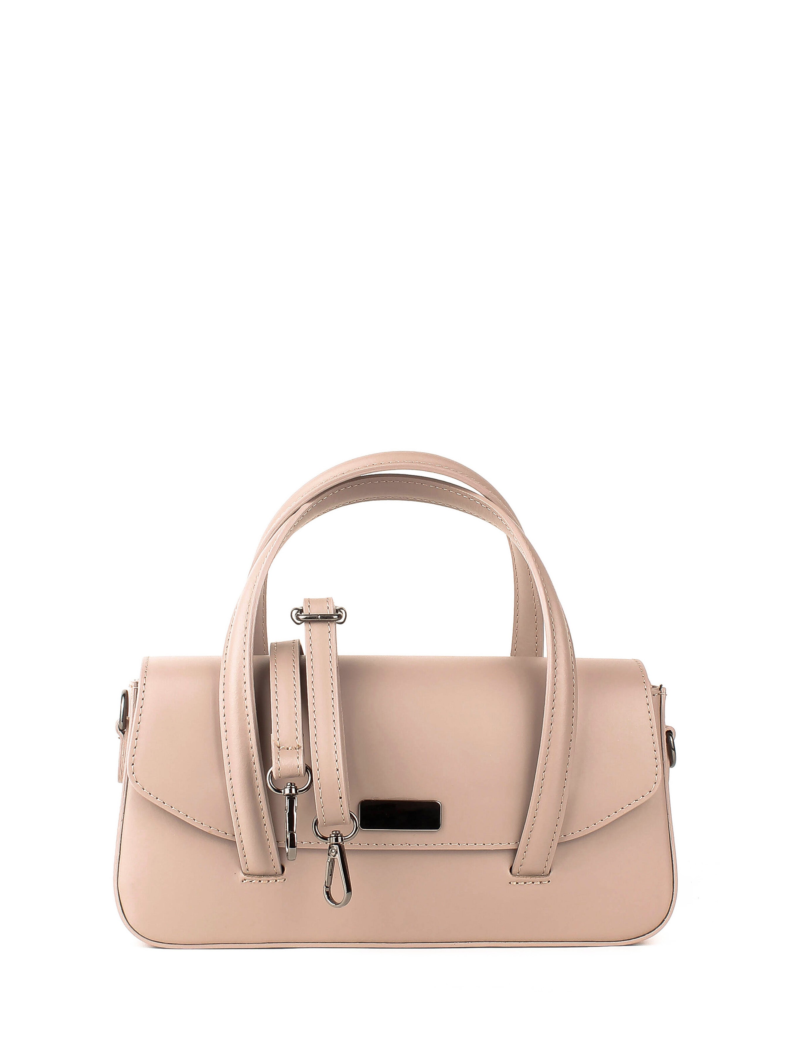 Bolso de mano de piel italiana Gris 3663-52-31