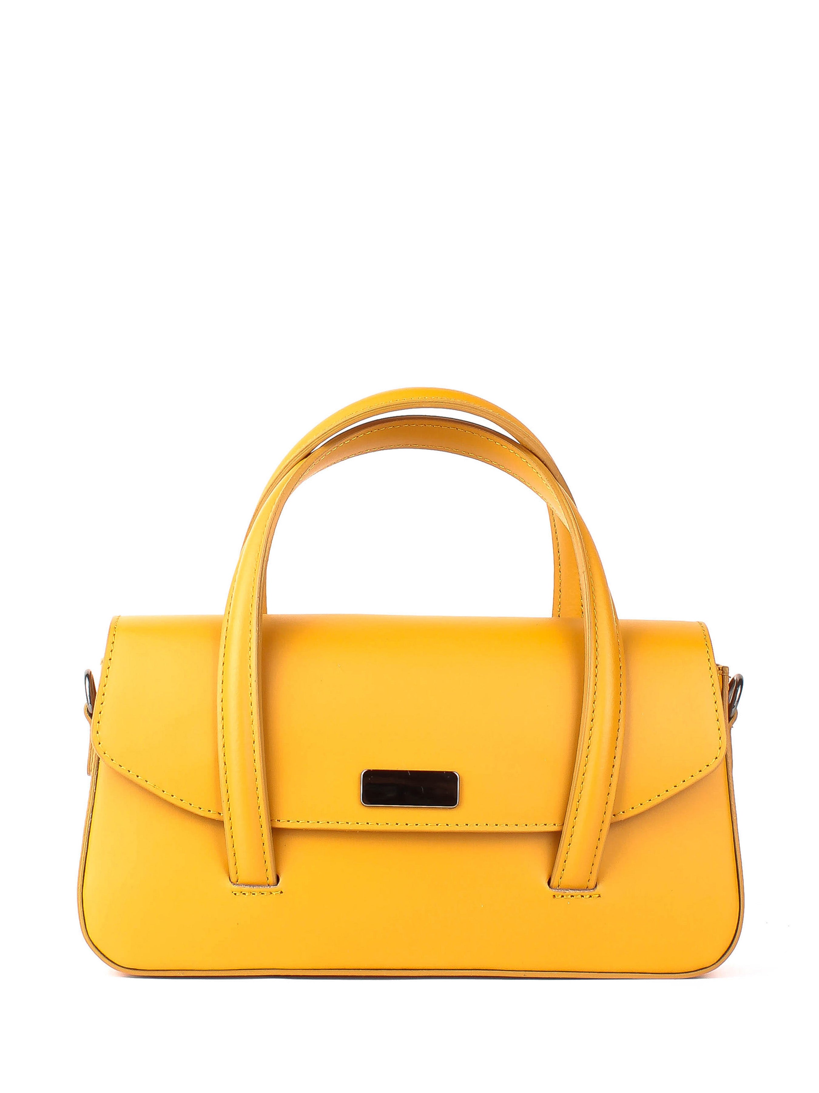 Bolso de mano de piel italiana Amarillo 3663-55-31