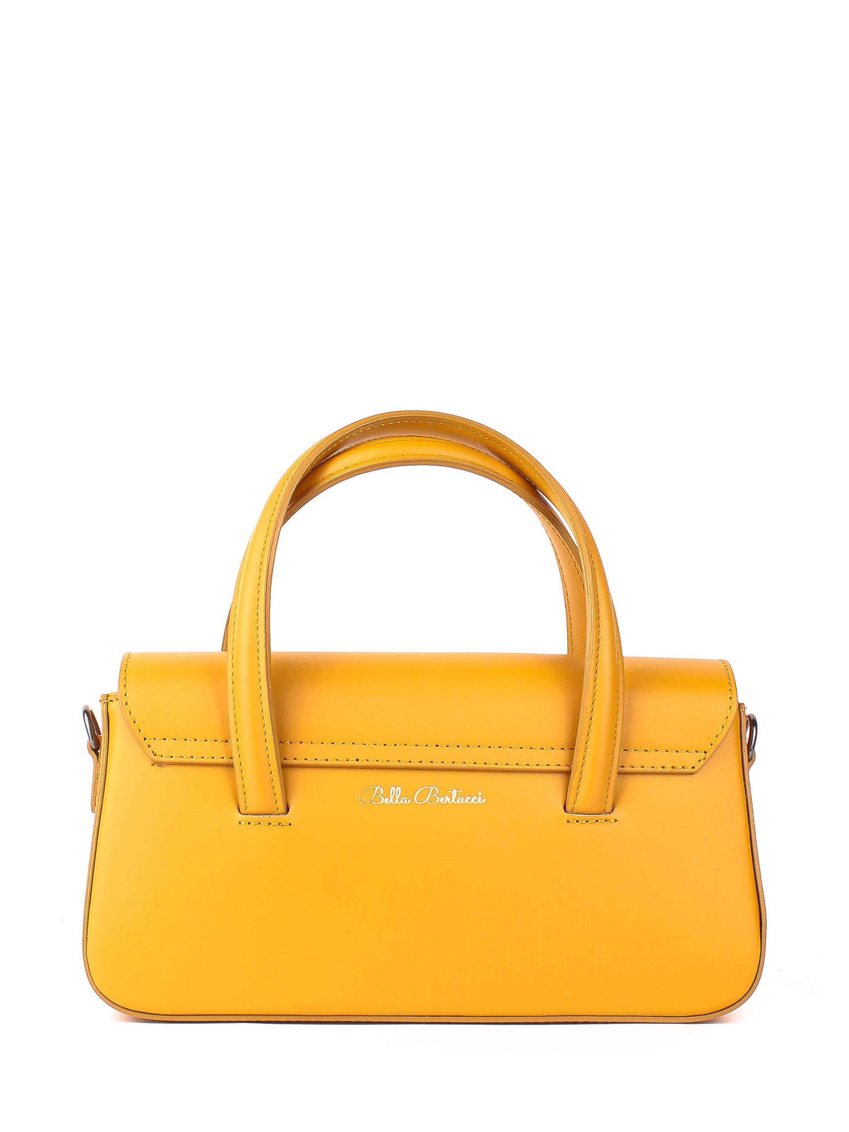 Bolso de mano de piel italiana Amarillo 3663-55-31