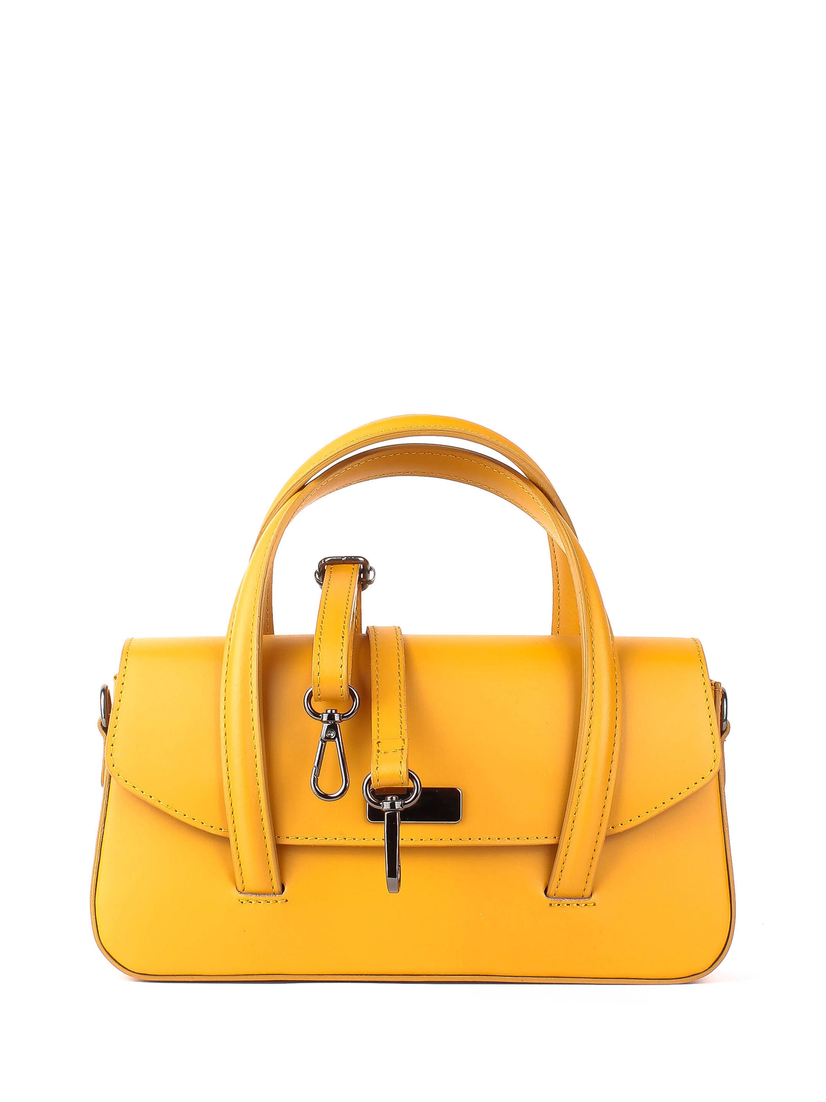 Bolso de mano de piel italiana Amarillo 3663-55-31