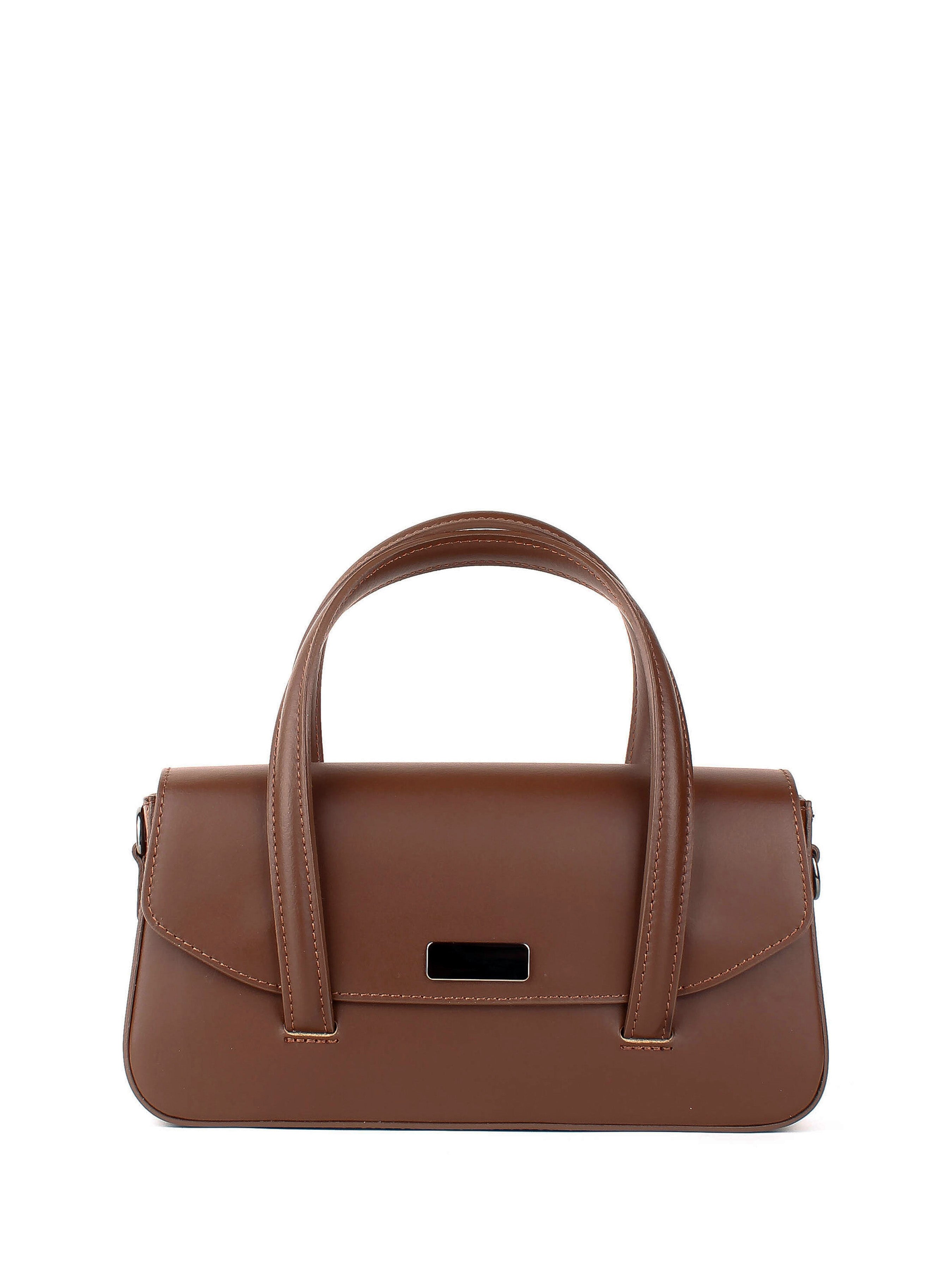 Bolso de mano de piel italiana Marrón 3663-06-31