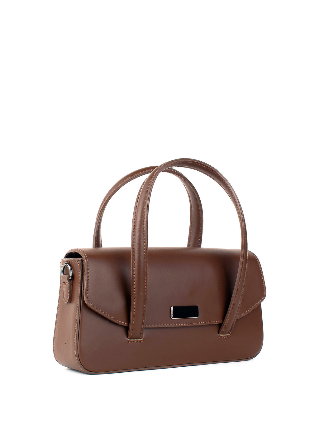 Bolso de mano de piel italiana Marrón 3663-06-31