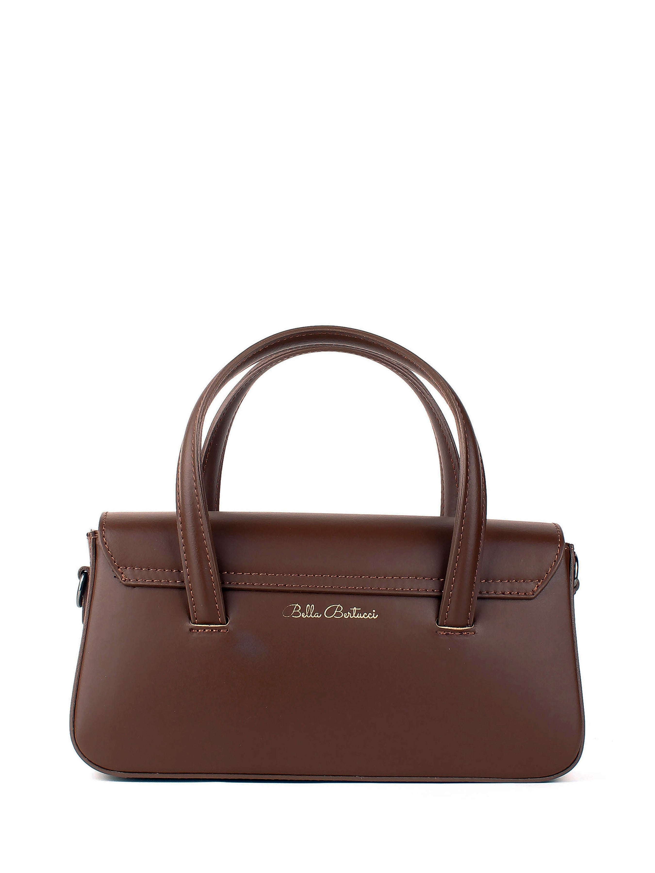 Bolso de mano de piel italiana Marrón 3663-06-31