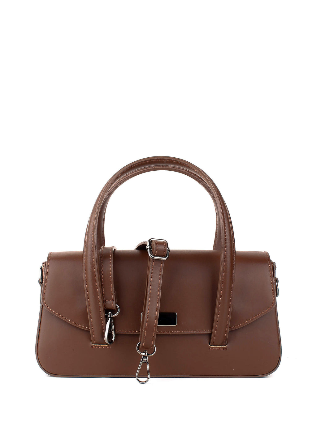 Bolso de mano de piel italiana Marrón 3663-06-31