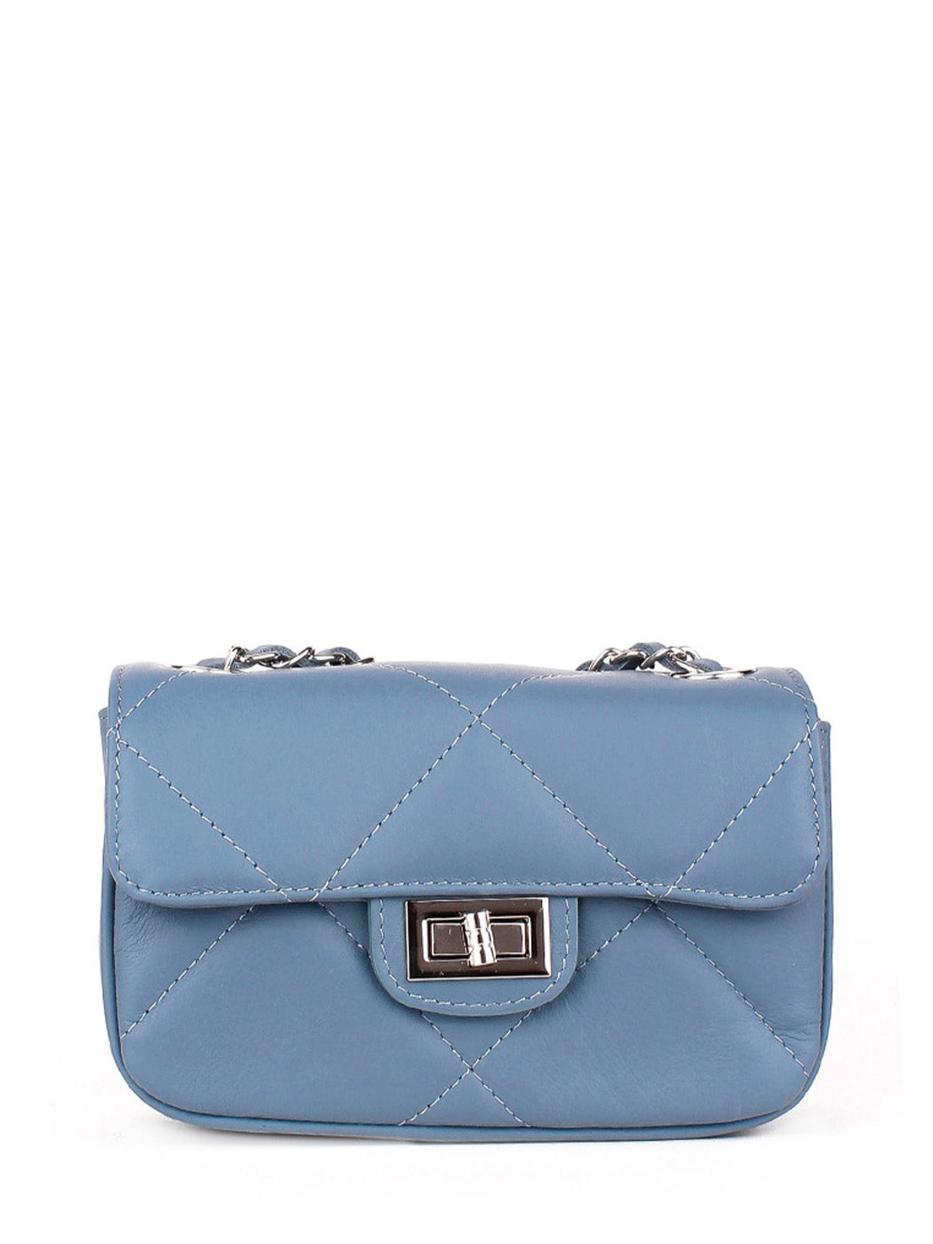 Bandolera de piel italiana Темно блакитний 1293-97-37