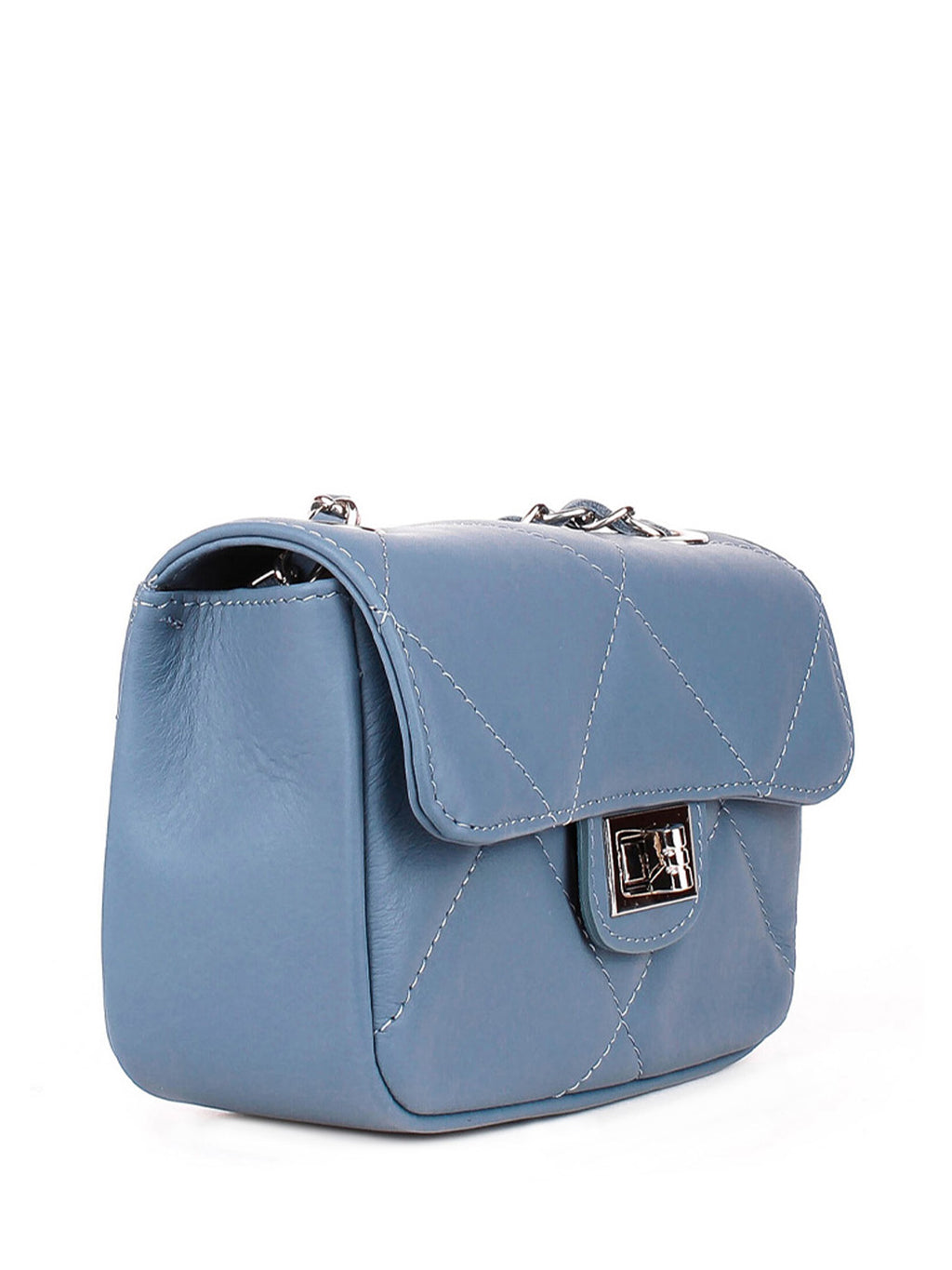 Bandolera de piel italiana Темно блакитний 1293-97-37