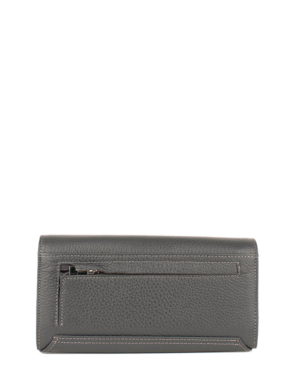 Cartera de piel italiana Gris 1213-081