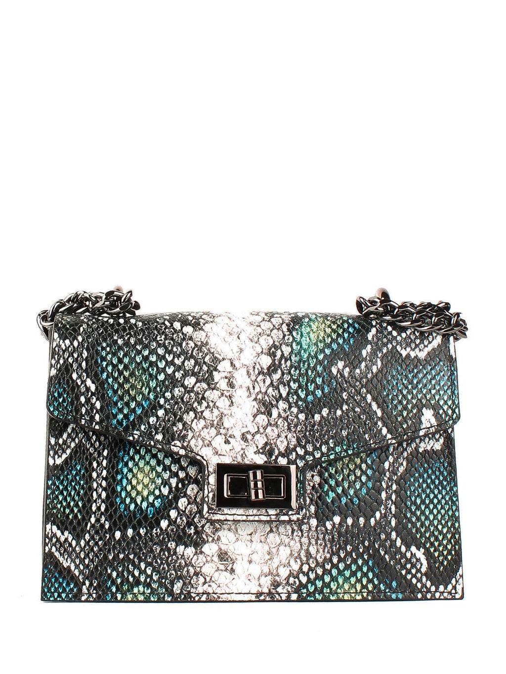 Bandolera de piel italiana Verde 3941-08-35