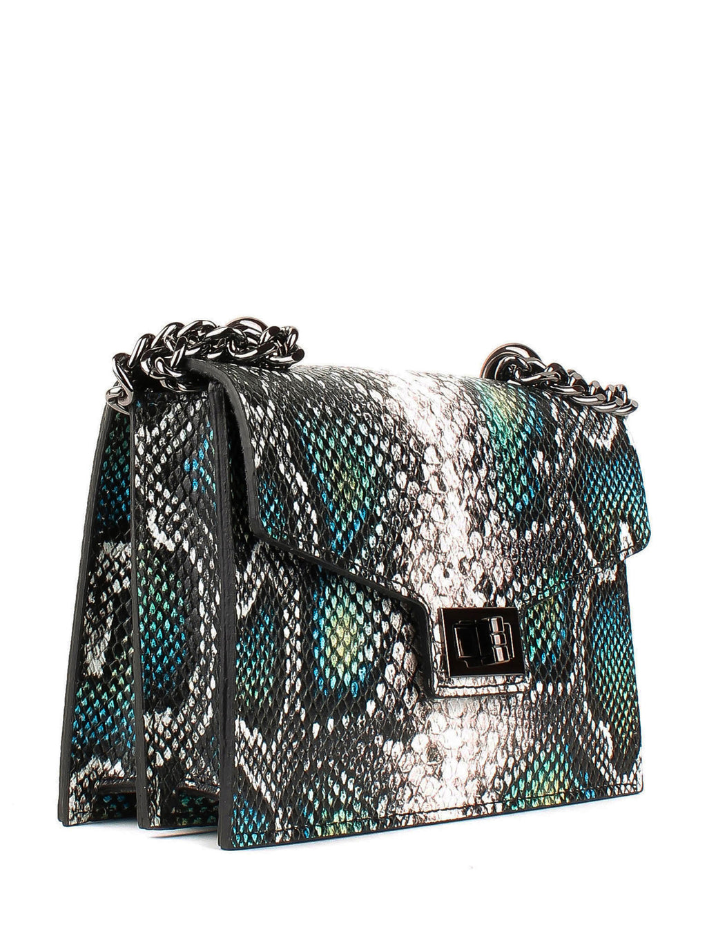 Bandolera de piel italiana Verde 3941-08-35