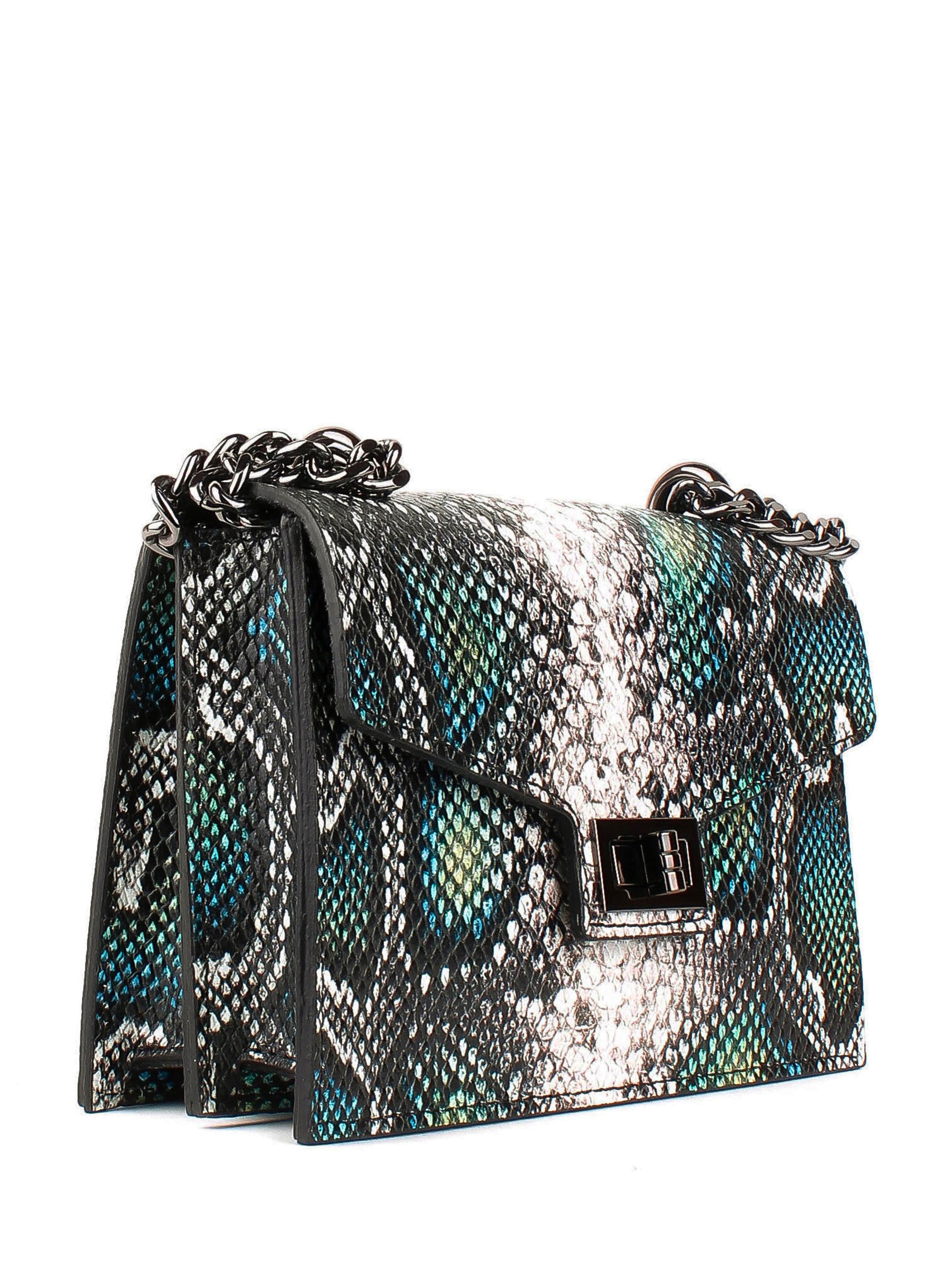 Bandolera de piel italiana Verde 3941-08-35