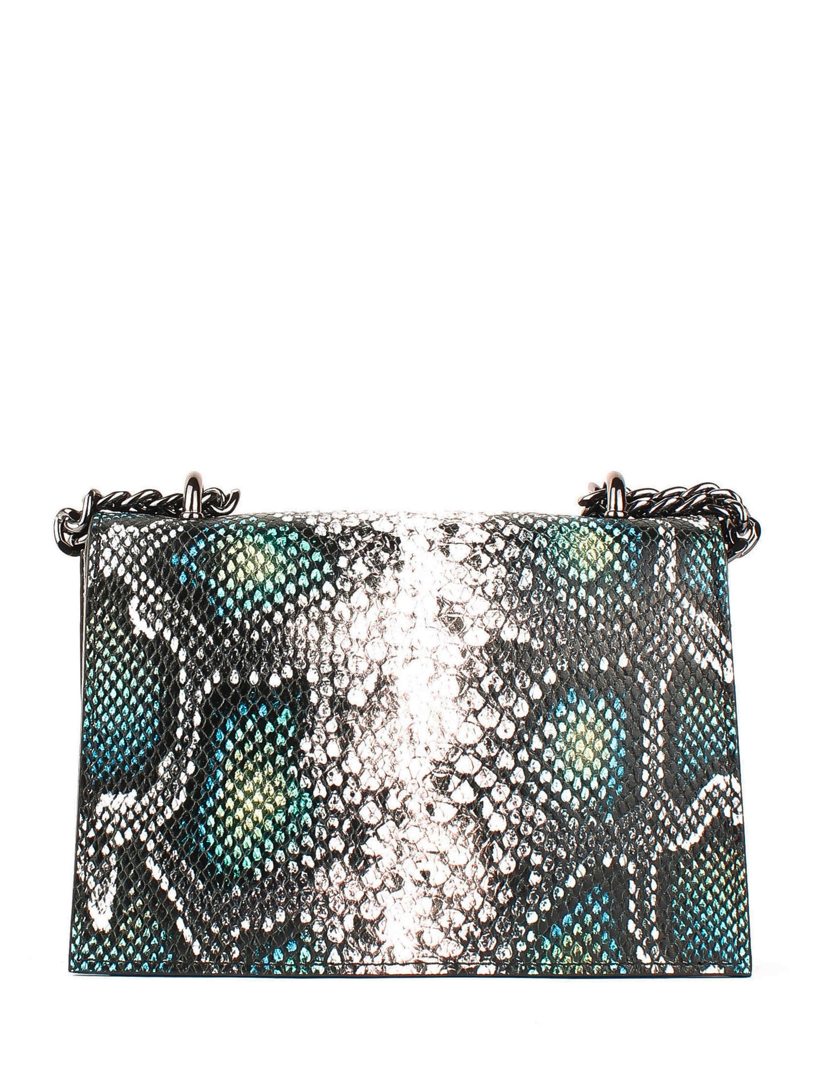 Bandolera de piel italiana Verde 3941-08-35