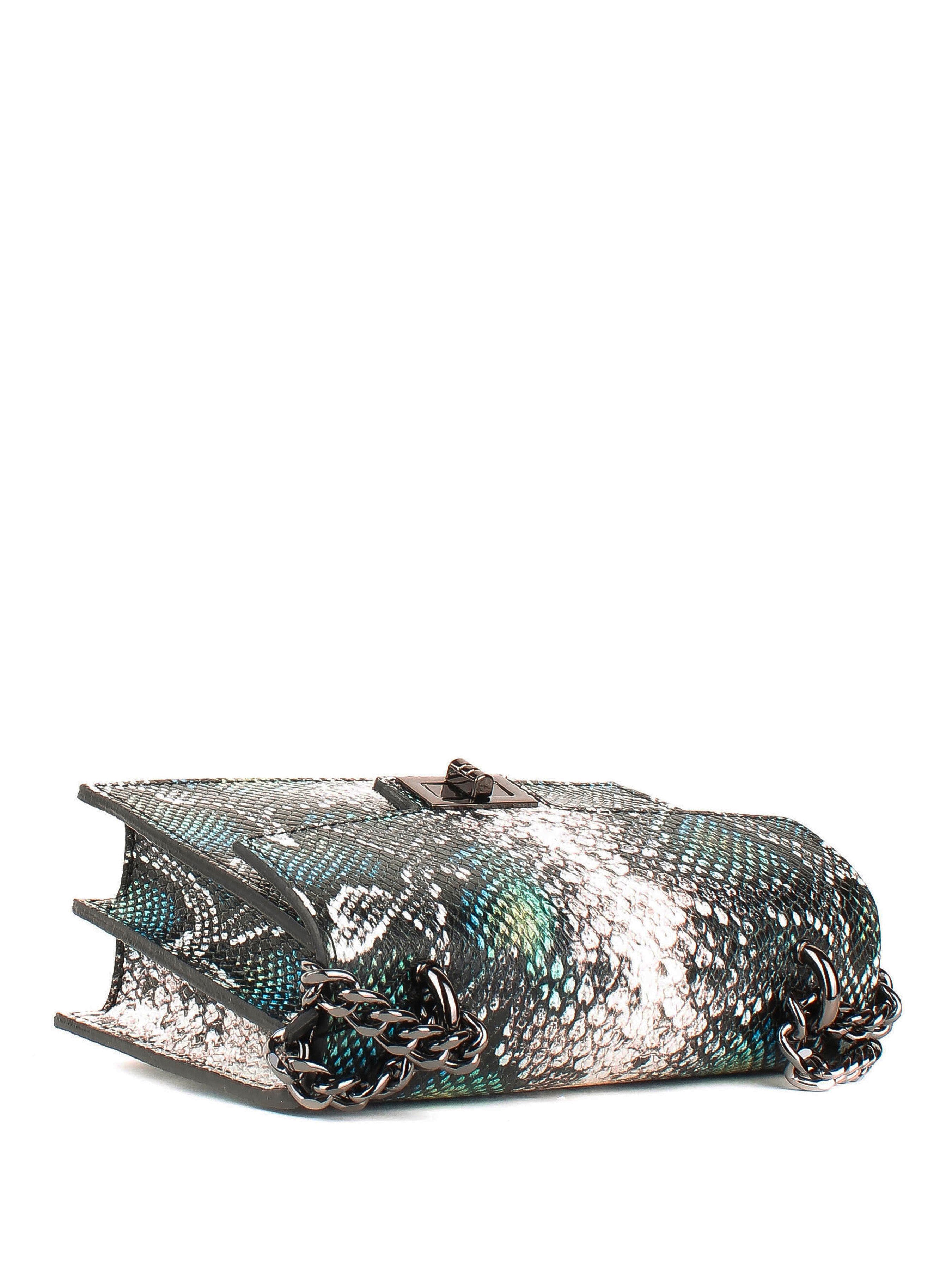 Bandolera de piel italiana Verde 3941-08-35